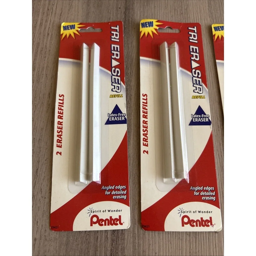 Pentel ZE15RBP2 - Refills for Tri Eraser, White, 2/Pack- 4 Packs